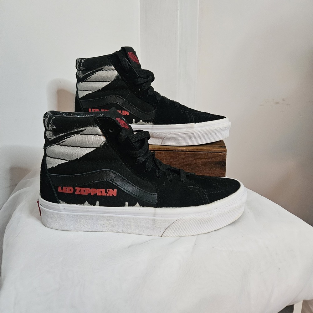 Vans Led Zeppelin x SK8-Hi '50th Anniversary' Shoes Womens 5.5 Mens 4‎ EUC